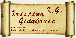 Kristina Gidaković vizit kartica